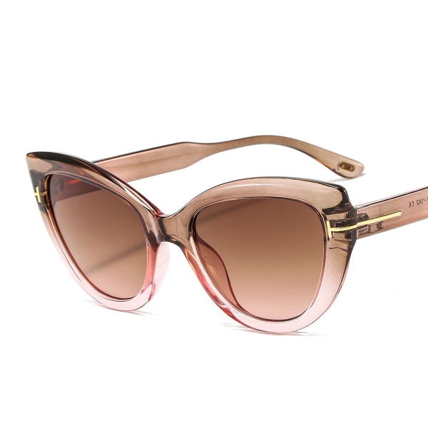 Cateye Sunglasses for Women Fashion Mirrored Lens Metal Frame