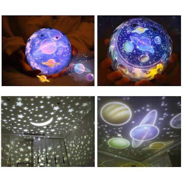 Stjerne Natlys til Børn, Univers Natlys Projektionslampe, Jul Romantisk Stjerne Hav Fødselsdag Projektorlampe til Soveværelse - 5
