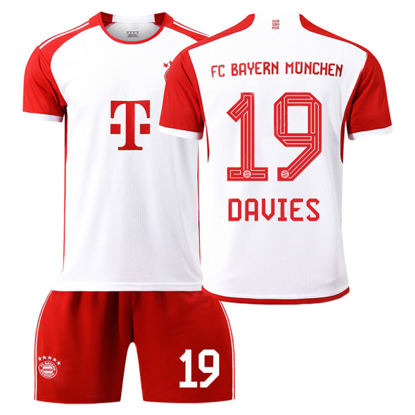 23/24 Bayern Stadium Hemma Barn Fotbollströja Set 19 DAVIES Children's size22