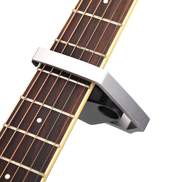 Flanger Enhandsflöjts Capo Gear för Akustisk Elgitarr (Grå)