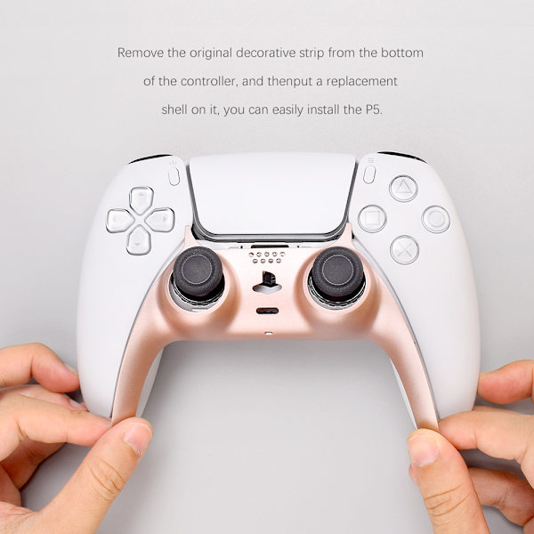 PS5-controller-frontplade, udskiftning af skaldekoration, tilbehør, grebsdekorationsstrimmel til Sony Playstation 5 DualSense-controller