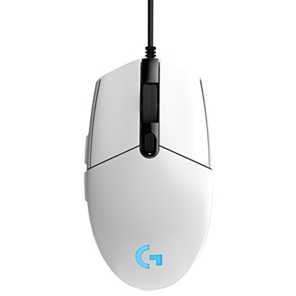Trådbunden spelmus, 8 000 DPI, regnbågsoptisk effekt LIGHTSYNC RGB, 6 programmerbara knappar, inbyggt minne, skärmmappning vit ST-001
