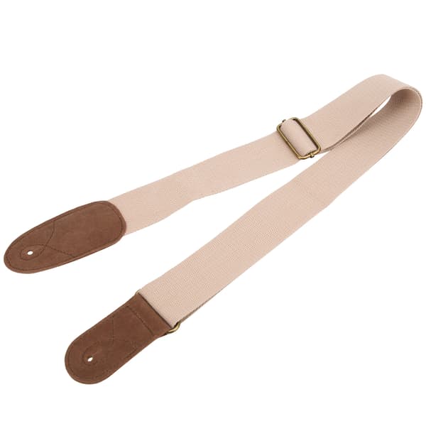 Gitarrrem i bomullsflanell, justerbar, retro-stil, bred axelrem, khaki