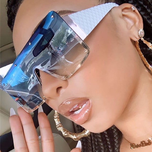 Fashion notch solbriller Rimless Goth briller til kvinder mænd Halloween fest briller Trendy briller UV 400 beskyttelse