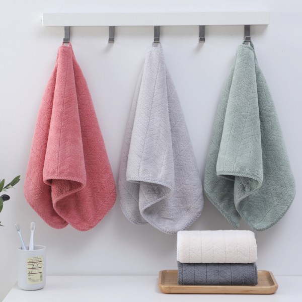 Ultramjuk handduksset - Snabbtorkande 4 tvättlappar i mikrofiberkorallfleece, mycket absorberande handduk för bad, fitness, badrum, grön