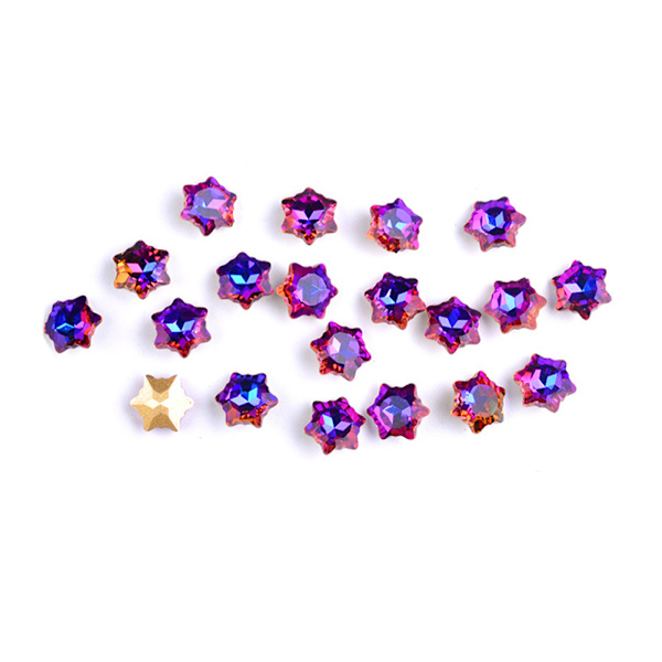Glitter Glass Flat Base Dekorasjon Snøfnugg Form Neglekunst Paljetter Paljetter Manikyr 628