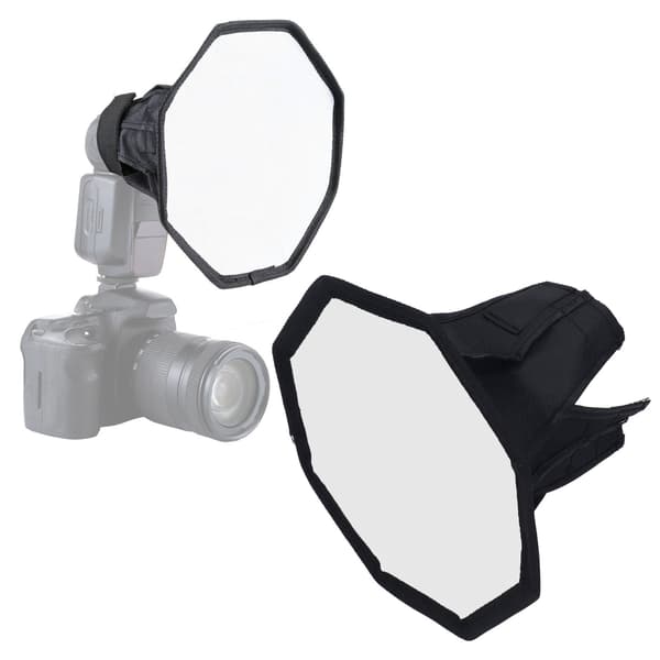 Kamera Softbox Nylon Åttekantet 20 cm Sammenleggbar Blitslys Diffuser Softbox med Oppbevaringspose for Fotografering