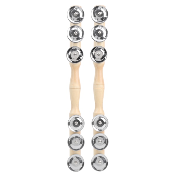 2 stk. Børne Percussion Musiklegetøj Træ Håndklokke Rasle Shaker Orff Percussion Instrumenter