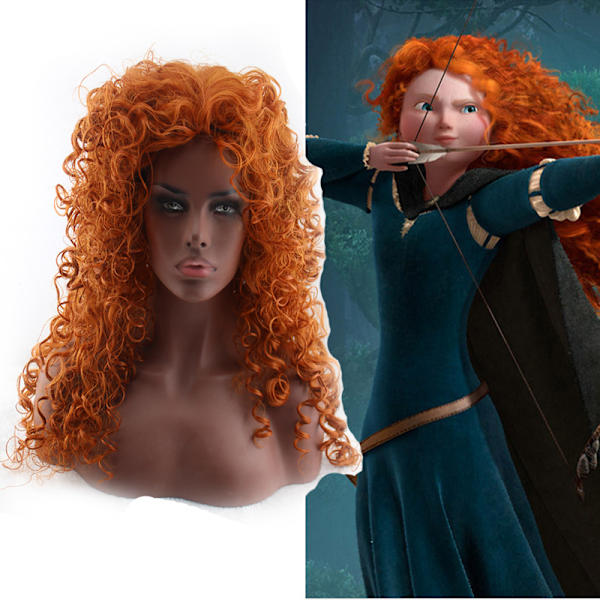 Brave Legend Cosplay Parykk Melinda Parykk Langt Krøllet Hår Anime Cos Nytt Langt Hår Krøllet Bølge Fullt Hode Parykk