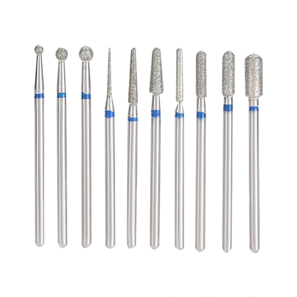 10 stk. Tungsten Stål Neglekunst Slibning Polering Hoved Gravering Cutter Værktøj Tilbehør #03