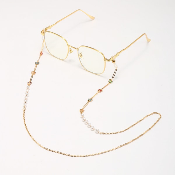 4st glasögonlinor och kedjeglasögon lina solglasögonrem Glasögonkedjehållare Anti-slip snöre glasögon linor