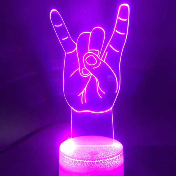 3D I Love You Sign Nattljus Bord Skrivbord Optisk Illusion Lampor 7 färgskiftande lampor LED Bordslampa Xmas Hem Kärlek Födelsedag Barn Dekor Leksak Present