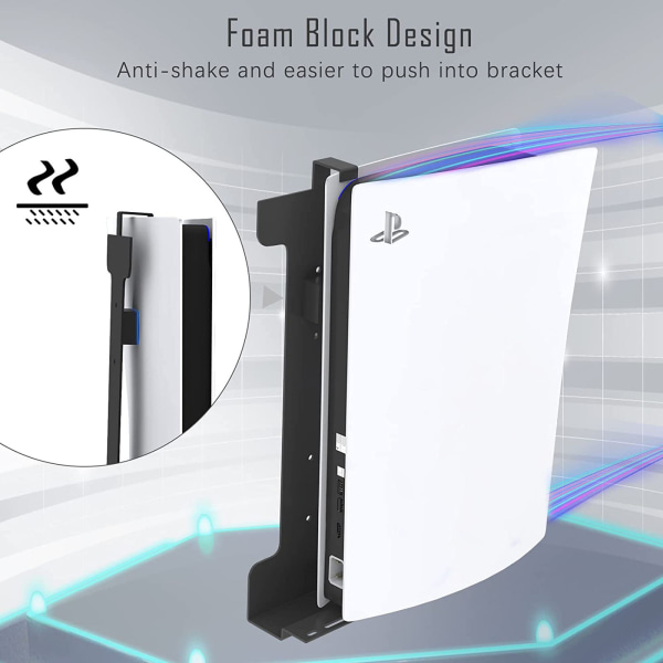 Multifunktionell spelkontrollhållare Universal Väggmonterad Headset Ställ Förvaringsfäste Hängare för PS5/PS4/xBox/Switch（svart）