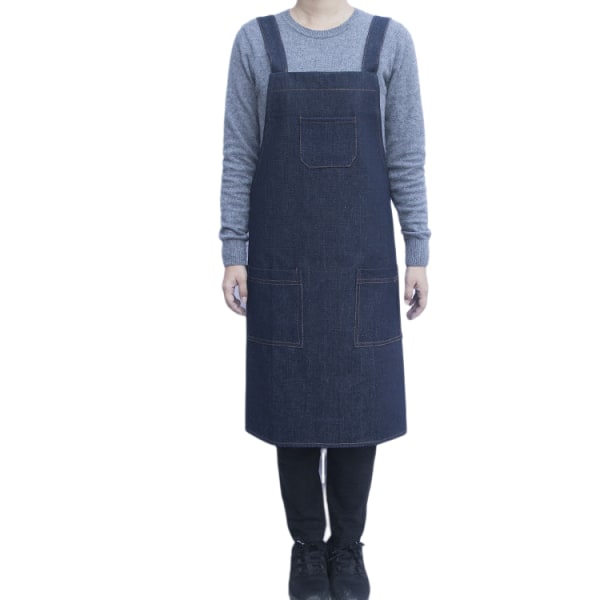 Denim work apron adult factory industrial thickening wear-resistant apron labor insurance welding anti-fouling apron.