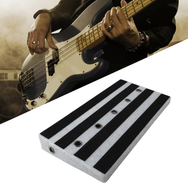 Gitarr Effekt Pedalbräda PE Kardborrfäste Instrument Tillbehör för Prestanda Vit Marmordesign