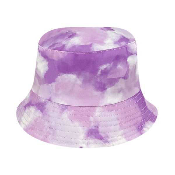 Printed tie-dye fisherman hat outdoor sun protection bucket hat graffiti double-sided pot hat