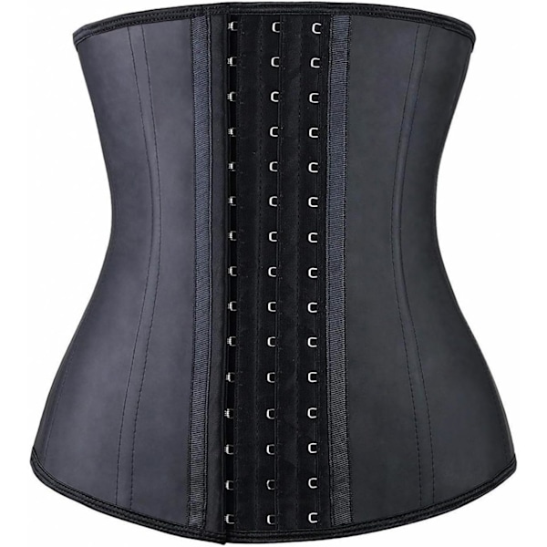 Taljetræner til kvinder Latex Underbust Waist Cincher Korset Sport Girdle Timeglas Body Shaper 3XL Black