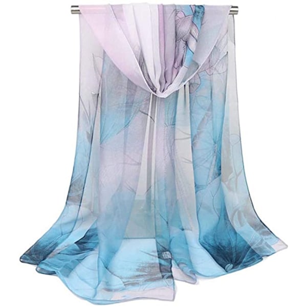 Halsdukar för kvinnor Lätta Fashion Halsdukar Tryck Blommönster Scarf Shawl Wraps, W07