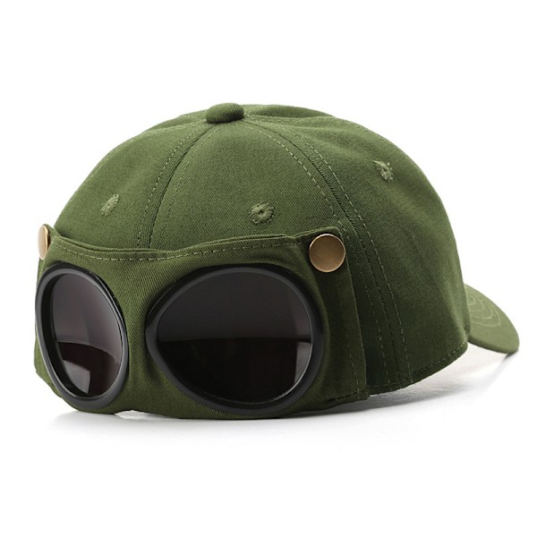 Baseballkepsar Dad Hat Utomhuskeps med Anti-UV Öronklaffar Trooper Trapper Pilot Goggles Keps för Kvinnor och Män