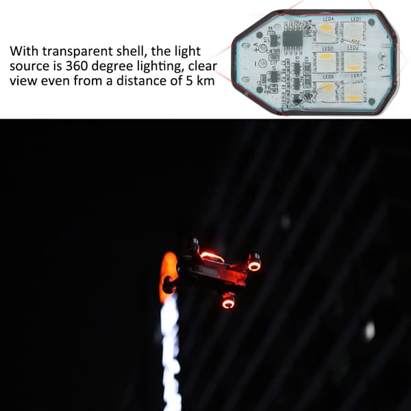 Universal Stærk Drone Natflyvningslys Lampe Tilbehør til DJI Mavic2/phantom 4Pro 3SE/spark