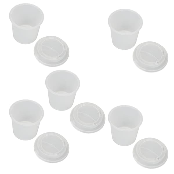 5PCS Makeup Egg Förvaringslåda Kopp Form Transparent Bärbar Skönhet Ägg Svamp Organizer för Resor Badrum