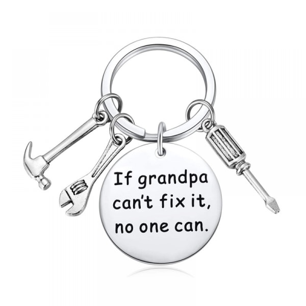 Uncle Gifts Funny Uncle Keychain Birthday Gift for Uncle Key Chain Uncle Keyring Fathers Day Uncle Gift (If uncle can't fix it, no one can)