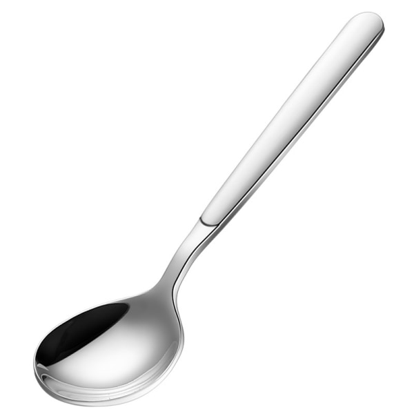 Premium Soup Spoons,  18/10 Stainless Steel Fashion Large and Heavy Round Spoons , 8 Inch Long Handle Round Spoons