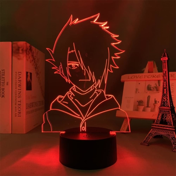 WJ 3D Led Illusion Lampe Anime The Promised Neverland Ray Figur Natlampe til Dreng Pige Værelse Dekoration RGB 16 Farver Bordlampe Børn Fødselsdag Julegave Wenhao Yodog