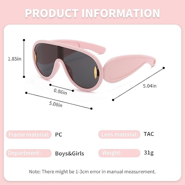 Børnesolbriller Drenge Piger Polariserede Solbriller UV Beskyttelse Solbriller Småbørn Solbriller Shades Søde Baby pink