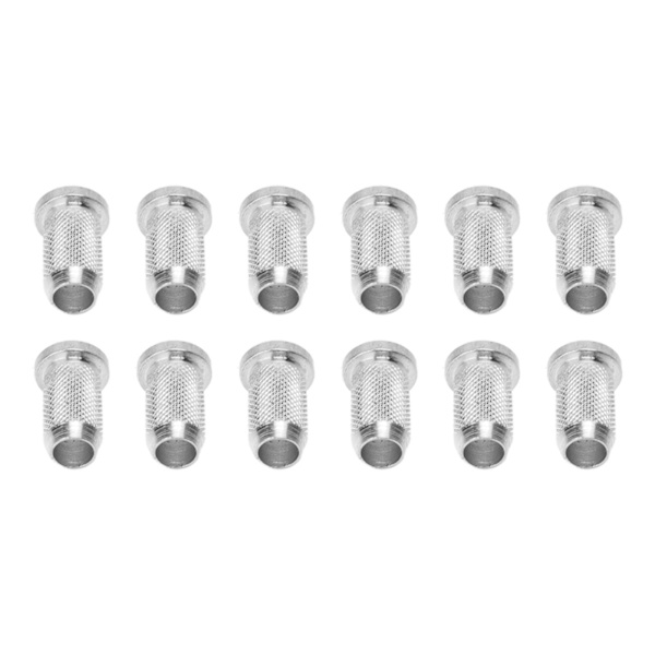 12 st gitarrsträng ferrules ersättning metall elektrisk gitarr sträng bussningar silver