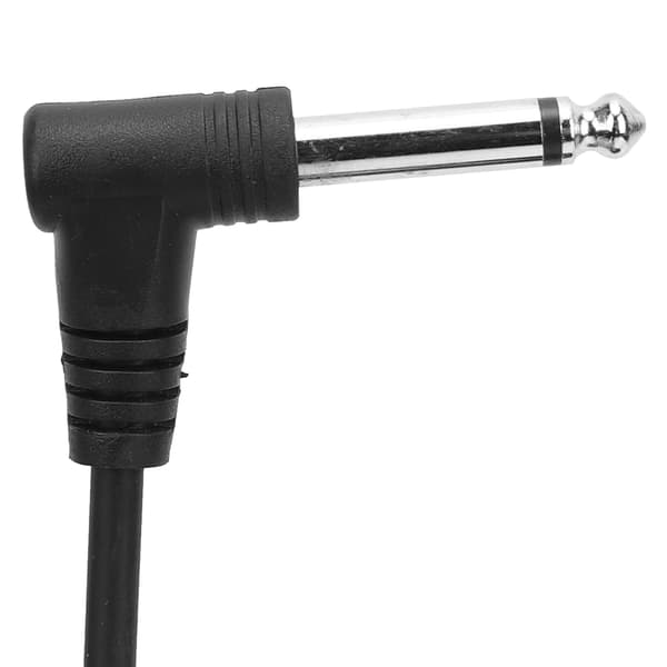6,35 mm gitarrljudkabel, 90 graders vinkelkontakt, förstärkarkabel, 3 meter/10 tum