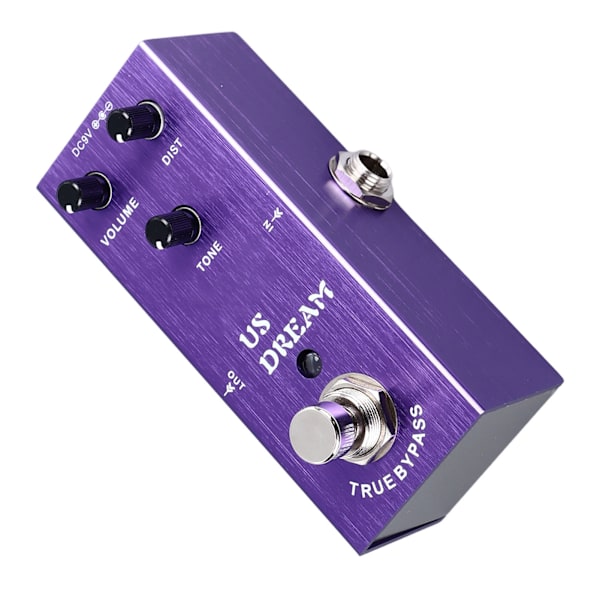 Gitarrdistorsionseffekt Metallskal Flera toner Elektrisk gitarr Effektpedal Vredjustering AN‑03 Lila