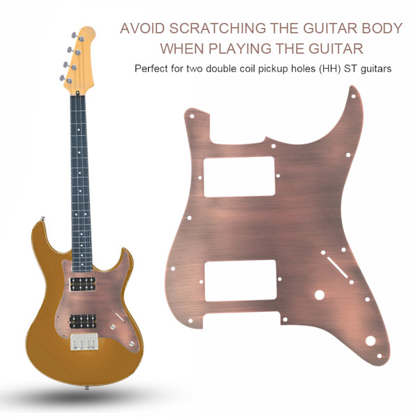 Gitarrer Koppar HH Pickguard & Bakplatta Tremolo Hålrumslock för ST Gitarr