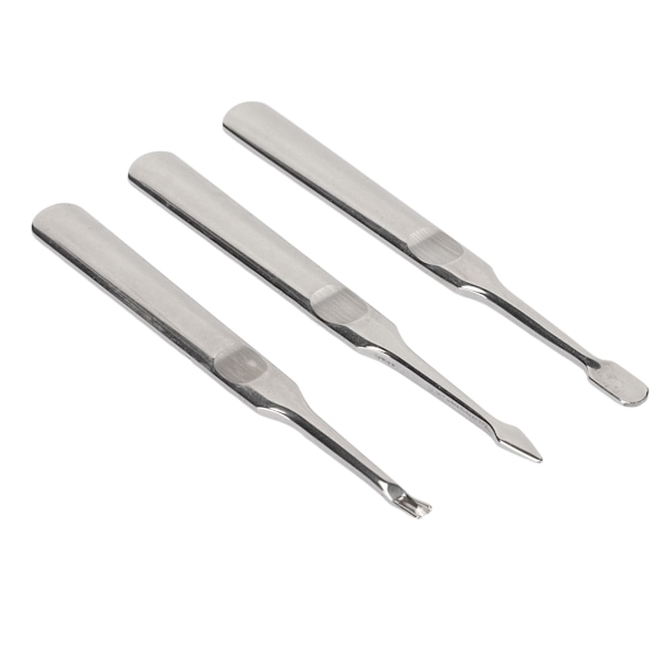 3-pack Nagelkutikula Trimmer i Rostfritt Stål Professionell Nagelkutikula Avlägsnare Pusher för Manikyr