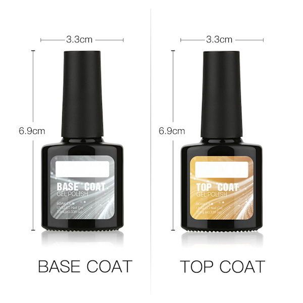 10ML UV-gelpolish baslack långvarig topplack nagelkonst set kitRBTC2-01