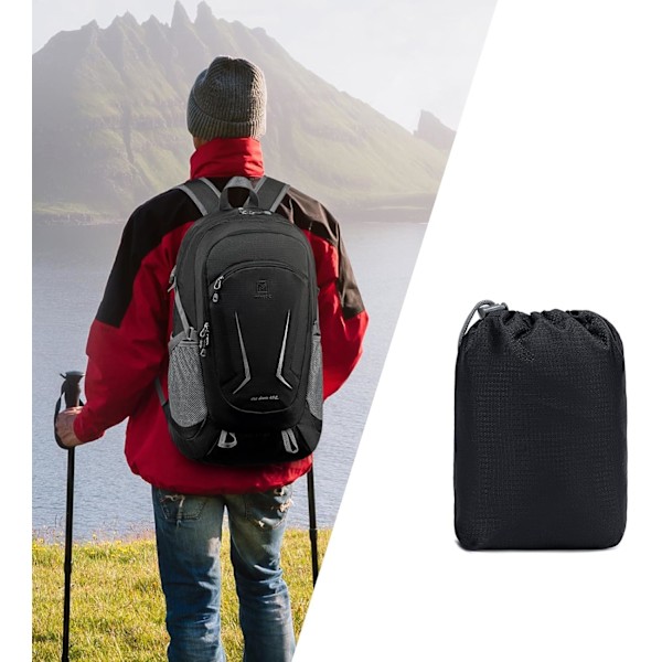 Ultralätt Packbar Ryggsäck för Resor Camping, 45L Vandringsryggsäck Vattentät Vikbar Dagsryggsäck för Män Kvinnor