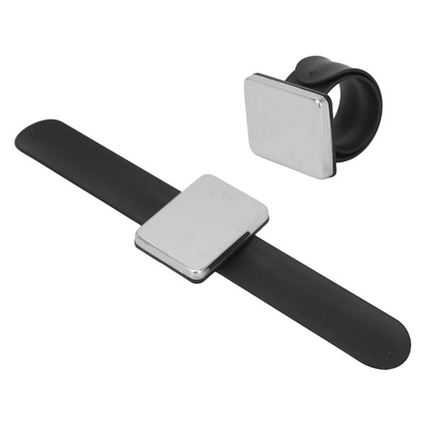 Magnetisk sminkblandningspalett armband silikon kosmetisk applikator handledsrem rektangel svart