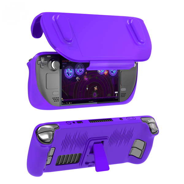 Skin för Steam Deck Case Rugged Armor Protective Case Designad för Steam Deck TPU Cover-Lila