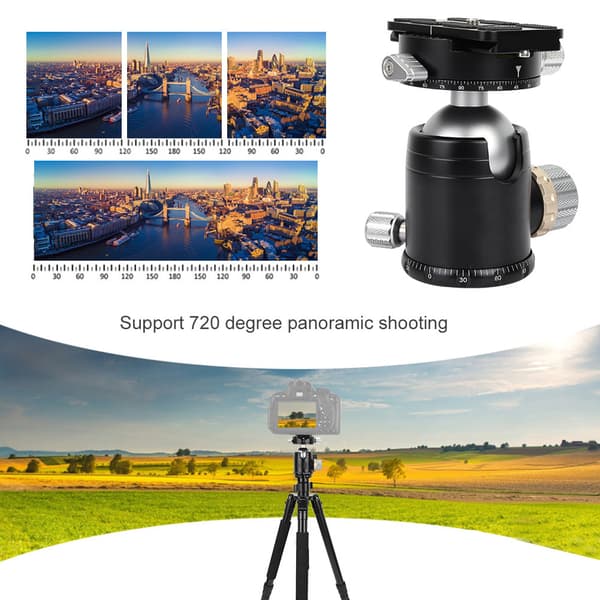 44 mm digitalt speilreflekskamera stativ monopod kulehode 720 panoramisk med hurtigutløserplate
