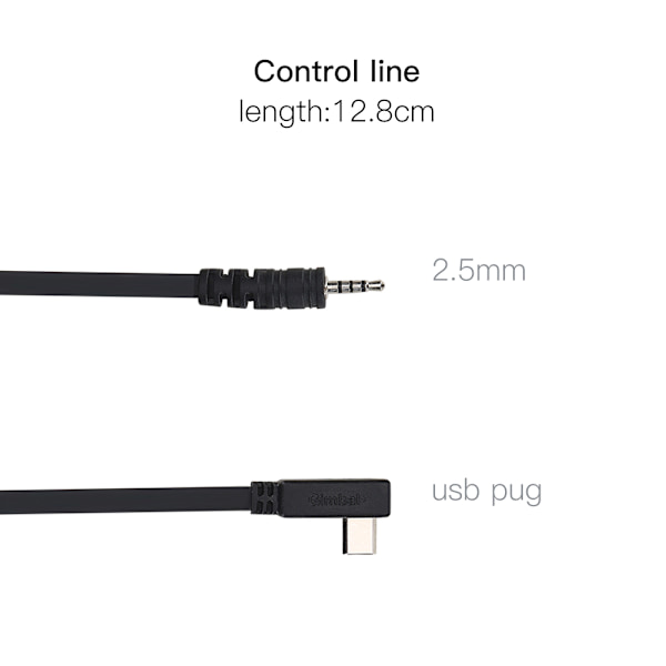Anslutningskabel för Panasonic/för Zhiyun Crane Crane-M 3-axlig handhållen stabilisator svart
