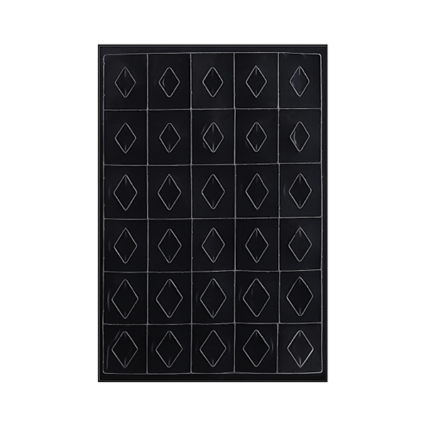 Negle Gemstone Stencil Guides Skabelon Mærkat Transparent Plastplade DIY Manicure Værktøj(Diamant)