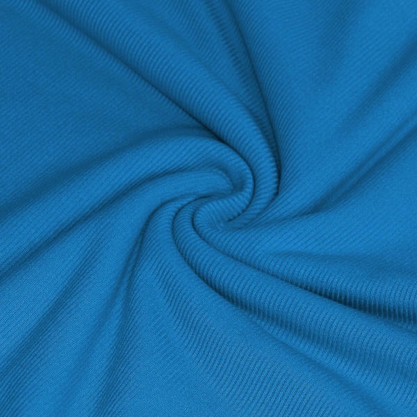 Tightsittande sommarklänning för damer med kort ärm fyrkantig klänning (blå XL)