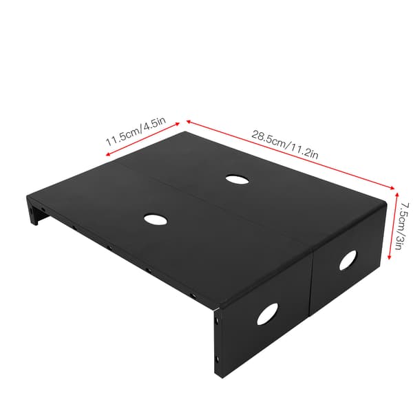 2 stk. Gitarpedalbrett Luftfartsaluminium Effektplate Musikk Instrument Tilbehør Svart