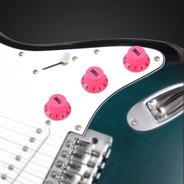 3 stk. plast single coil pickup-deksler 48mm 50mm 52mm erstatning for elektrisk gitar (rosa)