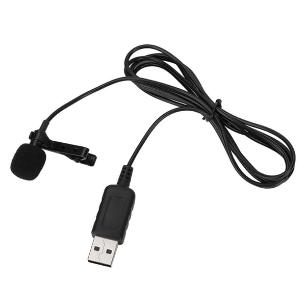 USB Clip-on Datamaskinmikrofon Omnidireksjonell Minimikrofon Kondensator for PC