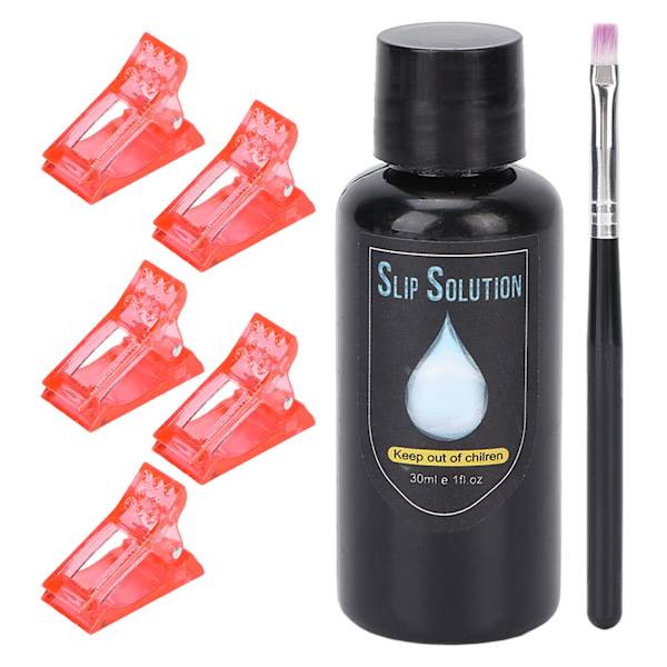 Kynsien pidennysten geelisetti kynsitippejä, kynsiharjaa ja kynsien rakentamiseen DIY-kynsiarttia varten kynsiteknikoille 30ml Punainen