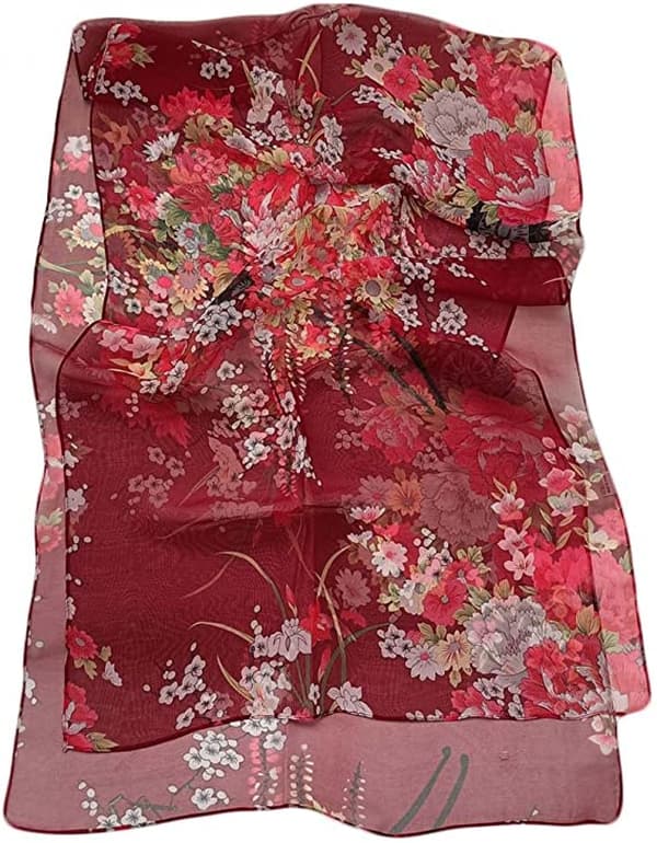 Lätta modehalsdukar för kvinnor, tryckta blommönster, sjal, wraps, A04