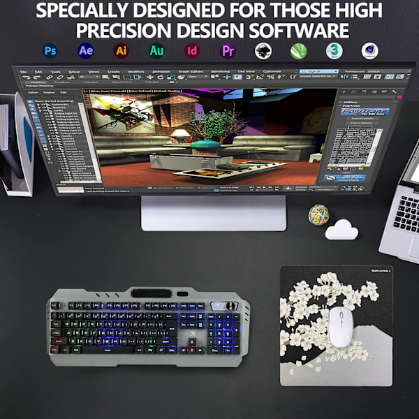 Sakura Gaming Musemåtte, Ultra-høj præcision med perfekt hastighed og kontrol, designet til gamere