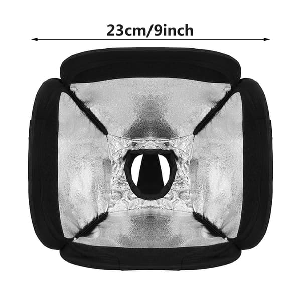 Universal Sammenfoldelig Letvægts Quick Release Flash Lys Diffuser Softbox til DSLR 23*23cm