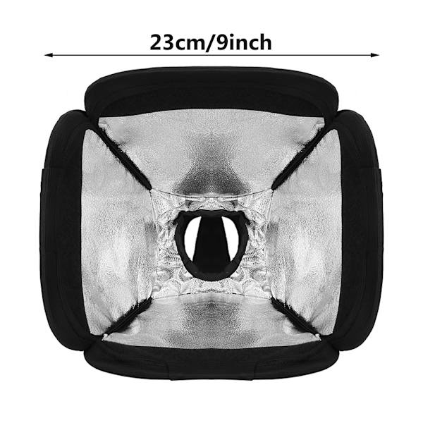 Universell hopfällbar lätt snabbkoppling blixtljusspridare softbox för DSLR 23*23cm
